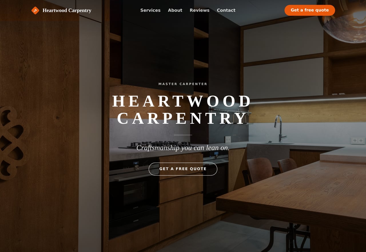 Heartwood Carpentry - a site built with Notice